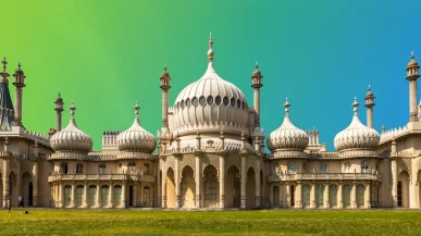 A landscape photo of Brighton Pavilion