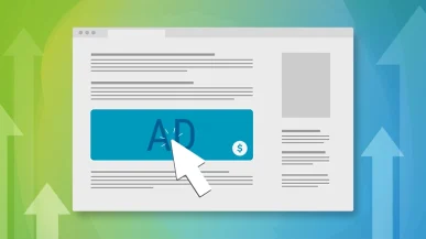 a graphic of a display advertisement on a webpage