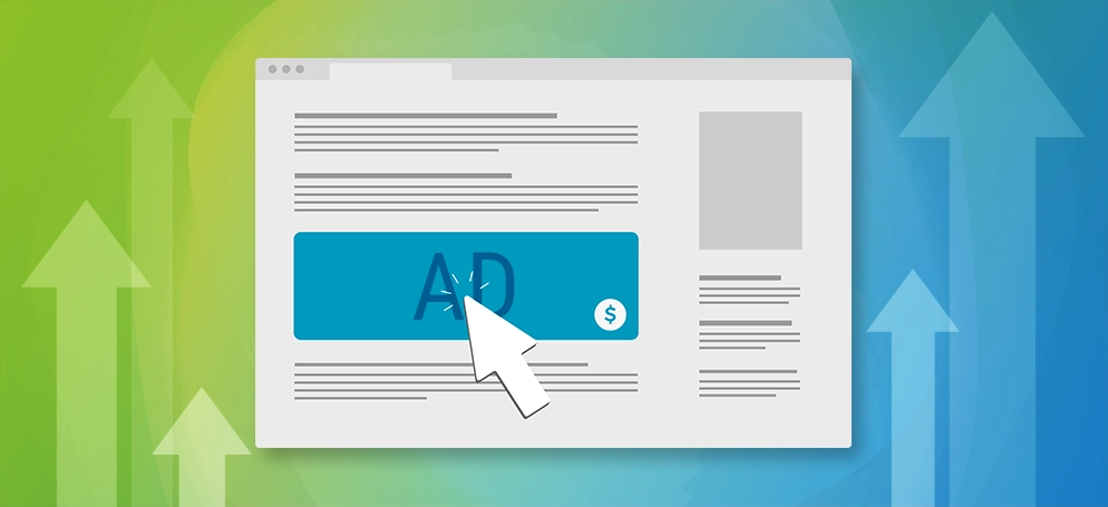 a graphic of a display advertisement on a webpage