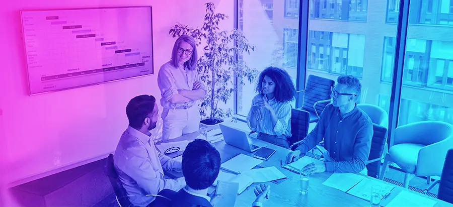 meeting in an office