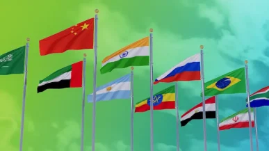 BRIC countries flags