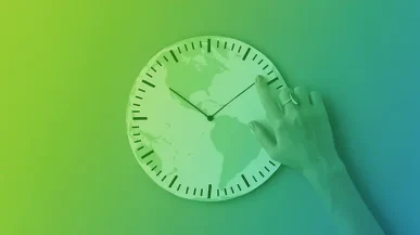 hand on clock