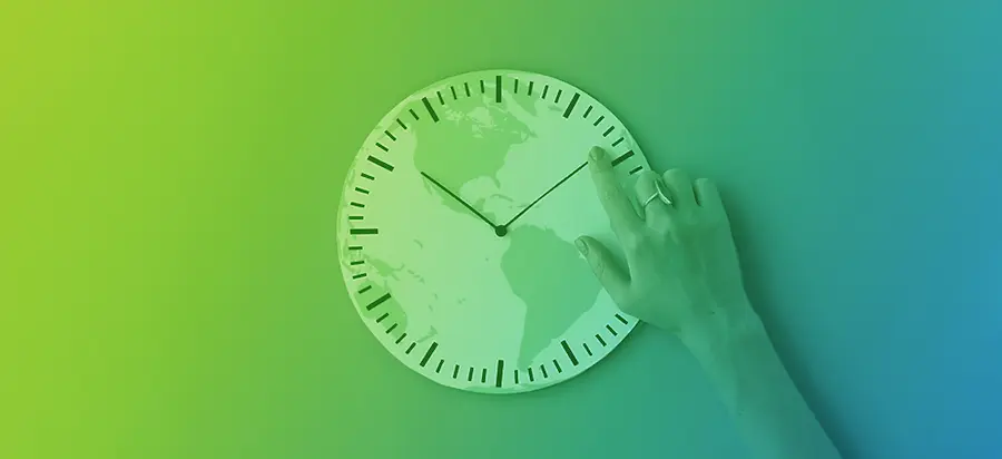hand on clock