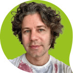 man with curly hair