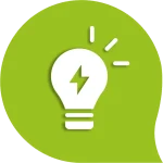 light being turned on inside speech bubble