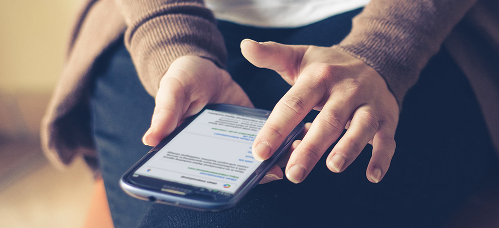 man holding phone