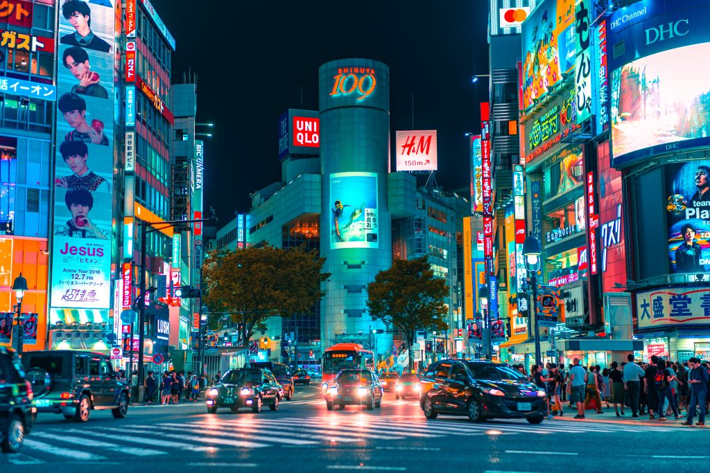 cityscape at night