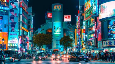 cityscape at night