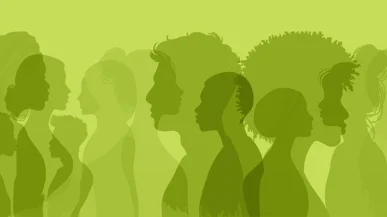 silhouettes of people