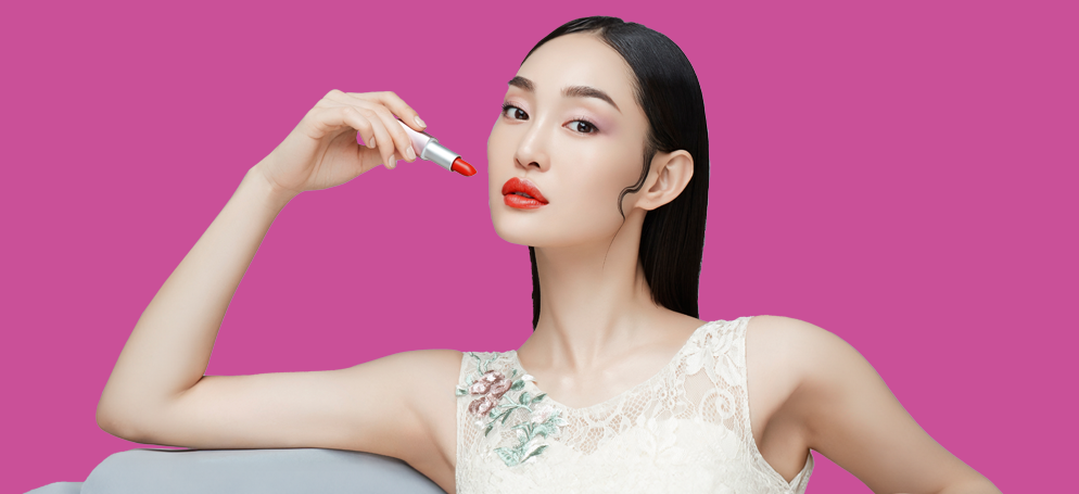 woman with lipstick