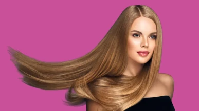 Woman with voluminous hair